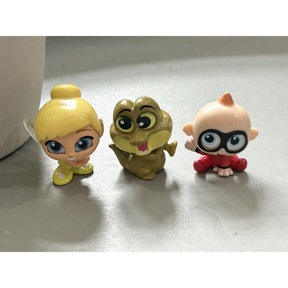 Disney Doorables Series 7- Louis Alligator-Baby Jack Jack-Tinkerbell Bundle Of 3